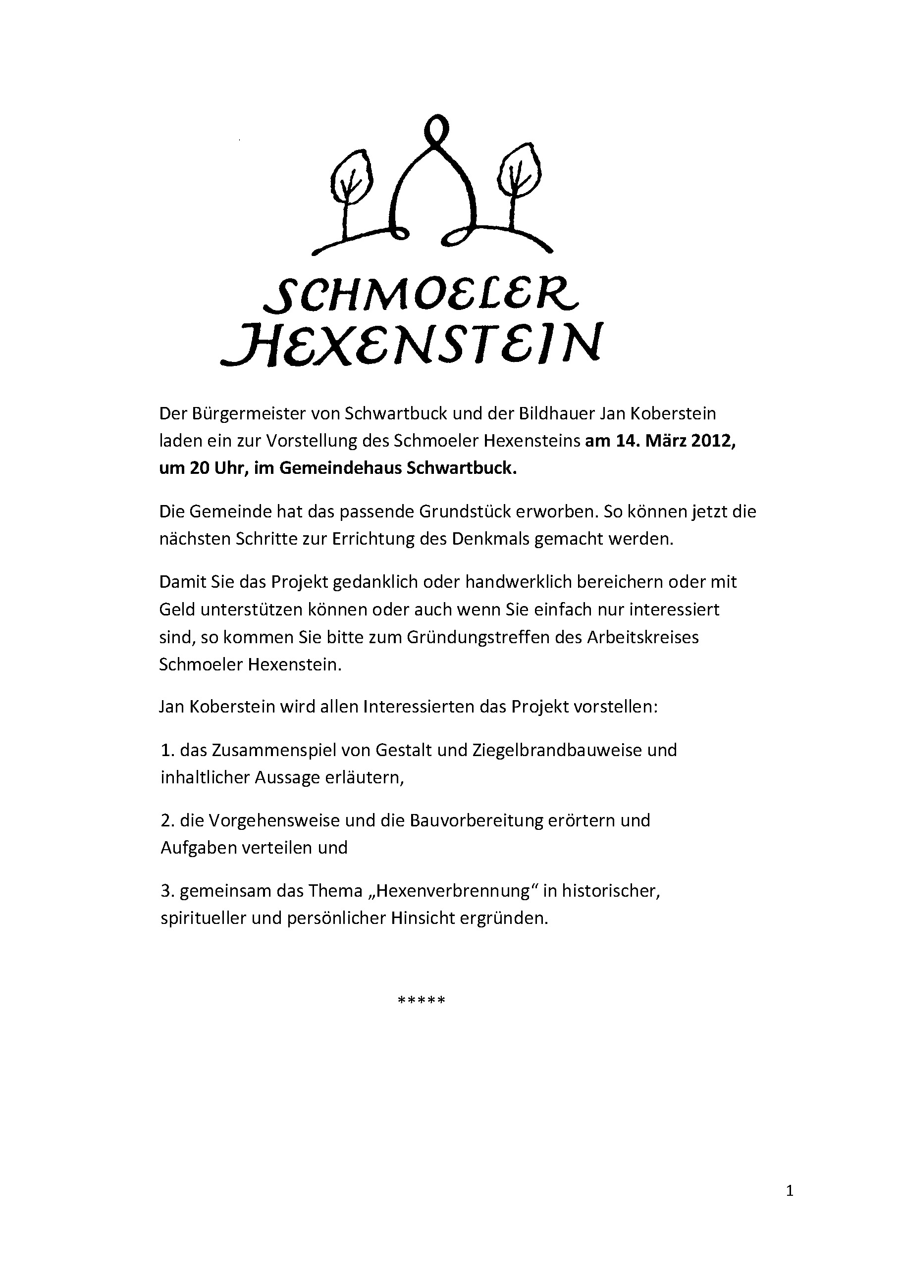 Einladung zur Gründung